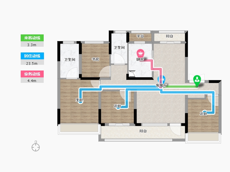 浙江省-温州市-保利天悦-117.60-户型库-动静线