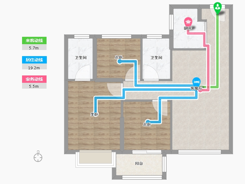 福建省-漳州市-中骏-76.00-户型库-动静线