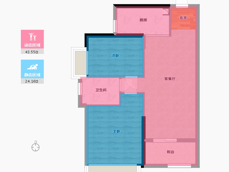 广东省-肇庆市-富力・尚悦居-60.55-户型库-动静分区