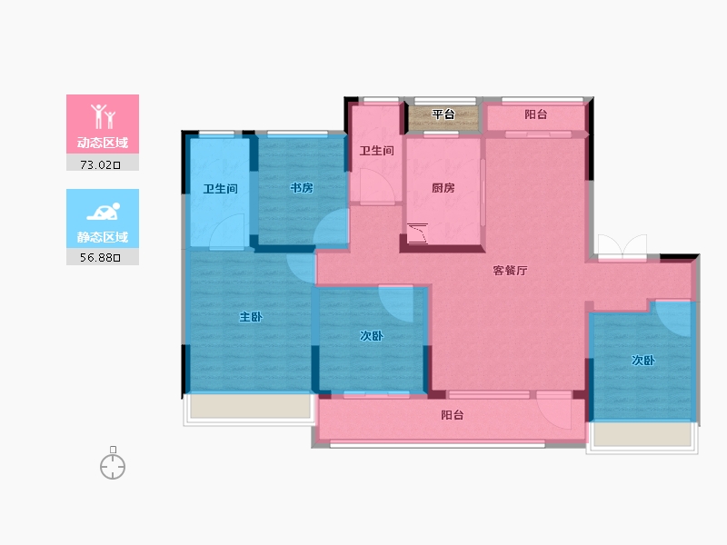 浙江省-温州市-保利天悦-117.60-户型库-动静分区