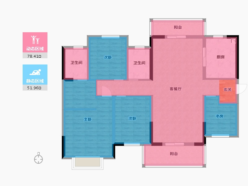 广西壮族自治区-南宁市-新城悦隽江山-115.86-户型库-动静分区