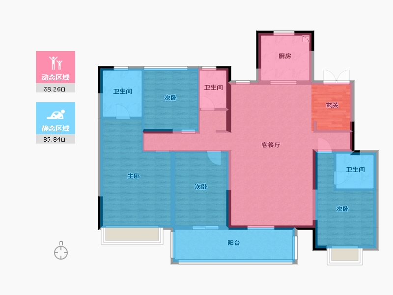 广西壮族自治区-南宁市-中海哈罗学府-138.99-户型库-动静分区