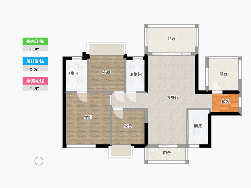 广西壮族自治区-南宁市-彰泰凤岭江湾-81.60-户型库-动静线