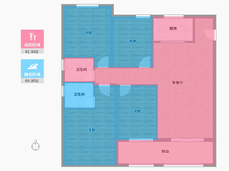 河北省-保定市-荣盛・锦绣书苑-112.80-户型库-动静分区