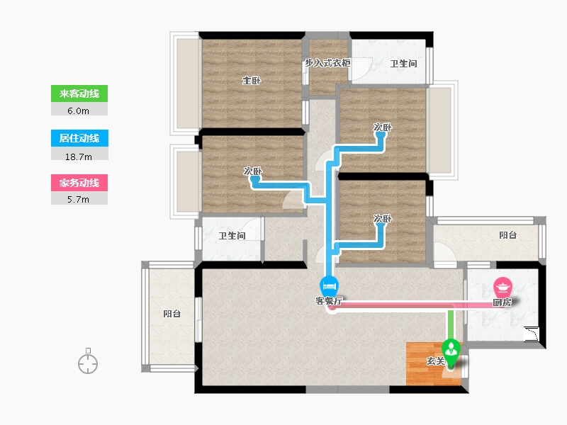 广西壮族自治区-南宁市-天健城天境-104.63-户型库-动静线