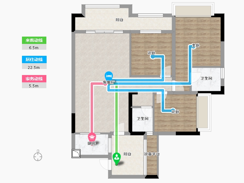 四川省-德阳市-南轩星城-96.30-户型库-动静线