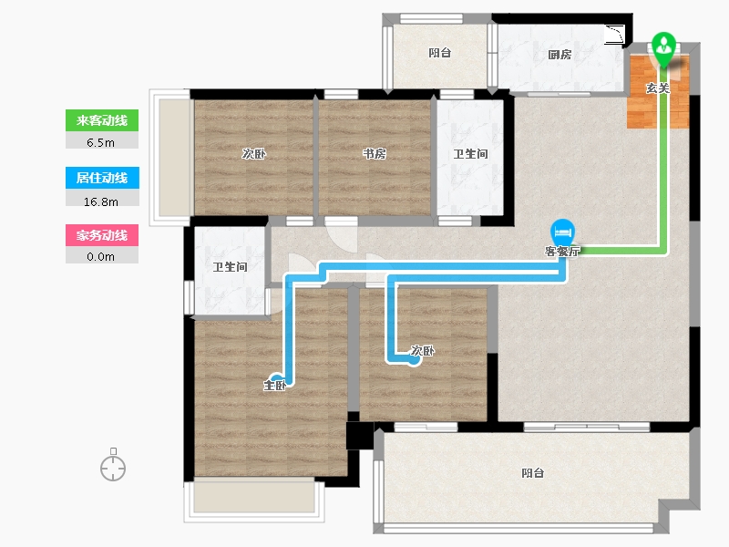 广西壮族自治区-南宁市-华夏院子.璞院-116.60-户型库-动静线