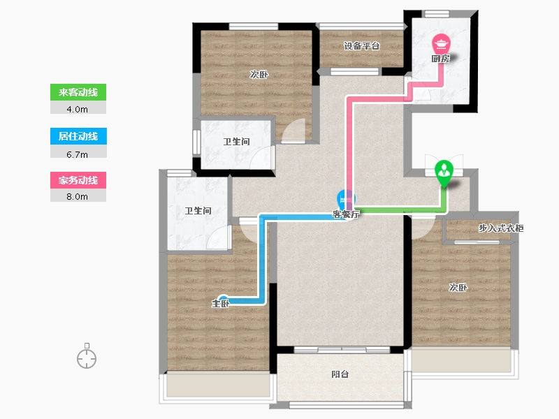 河南省-新乡市-圣唐丽都-102.98-户型库-动静线