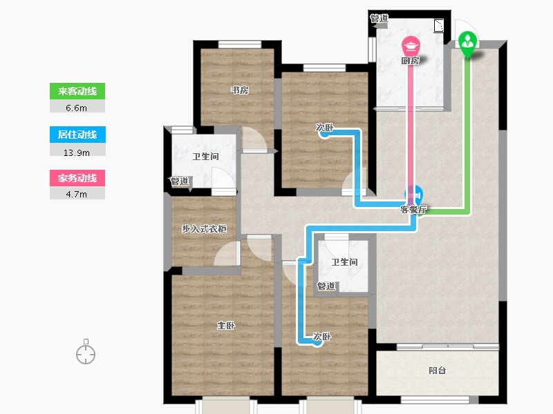 山东省-菏泽市-菏泽当代城MOMΛ-112.00-户型库-动静线