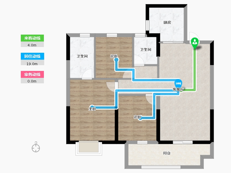 河南省-洛阳市-绿都金科天辰-87.18-户型库-动静线