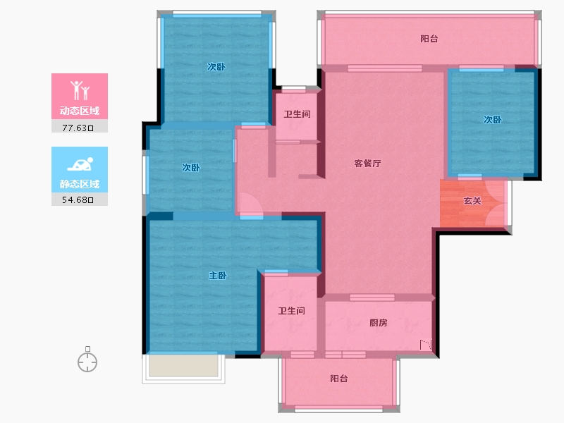 广西壮族自治区-南宁市-路桥壮美山湖-117.24-户型库-动静分区