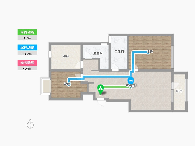 河北省-廊坊市-剑桥郡-74.99-户型库-动静线