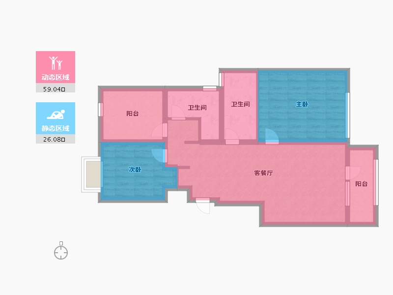 河北省-廊坊市-剑桥郡-74.99-户型库-动静分区