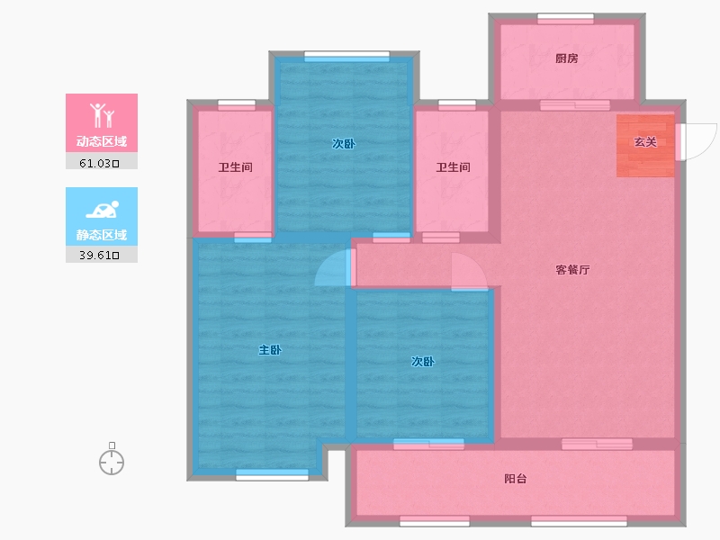 山东省-德州市-东方紫苑-90.00-户型库-动静分区