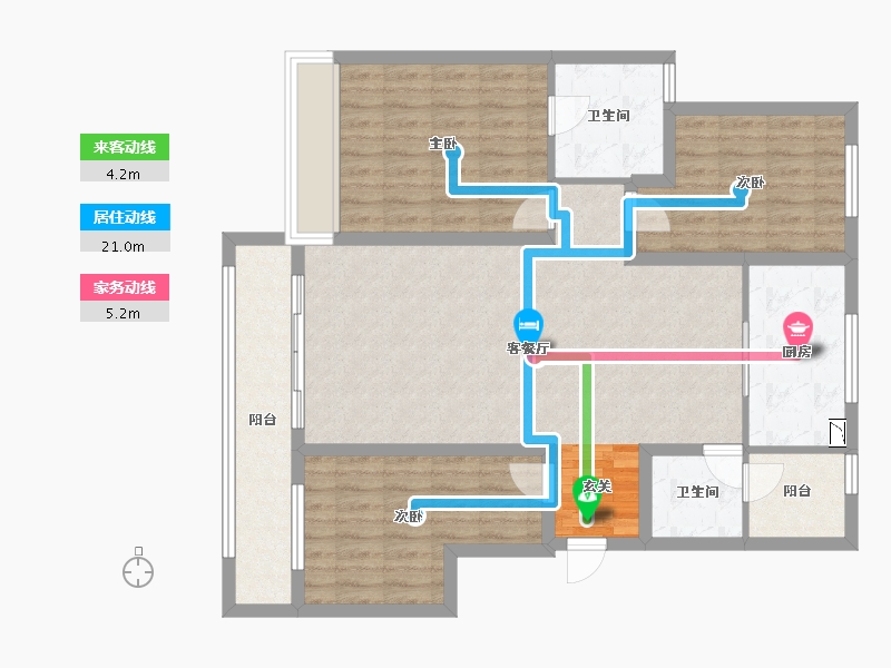 辽宁省-沈阳市-保利中粮·堂悦-103.58-户型库-动静线