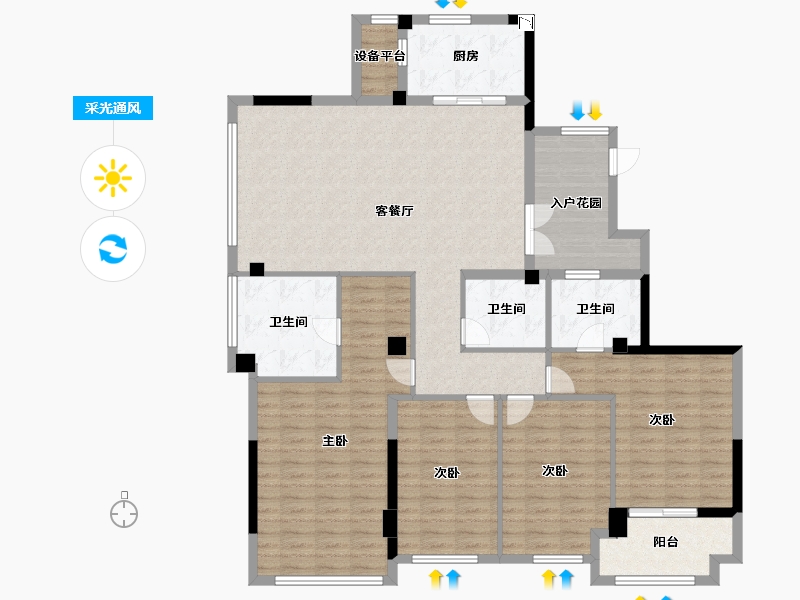 福建省-福州市-三盛国际公园・香缇时光-151.99-户型库-采光通风