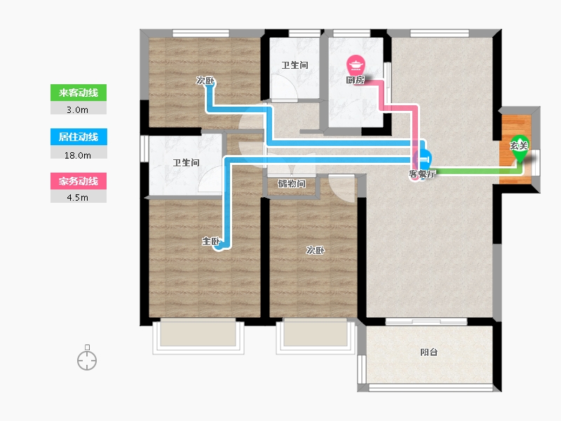 福建省-漳州市-中海上湾-88.01-户型库-动静线