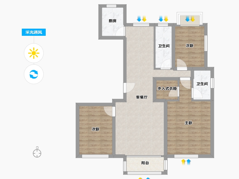 山东省-青岛市-康城-79.57-户型库-采光通风