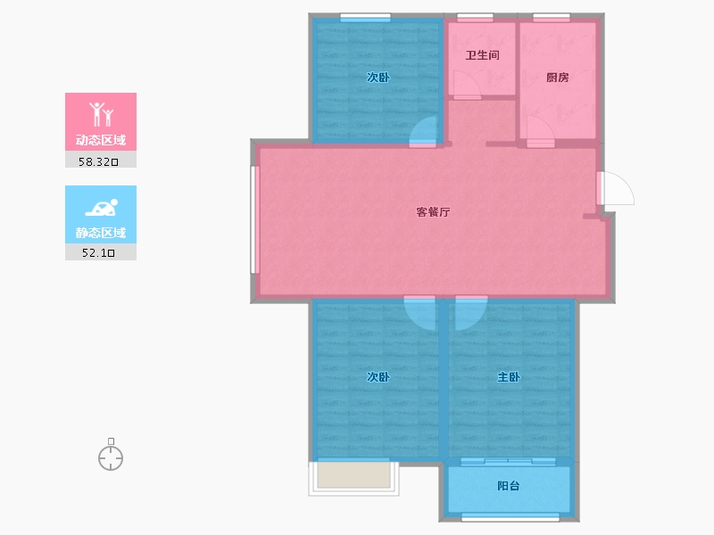 江苏省-镇江市-义台阶-99.99-户型库-动静分区