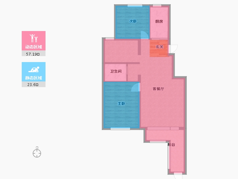 江苏省-南通市-首开缇香郡-72.10-户型库-动静分区