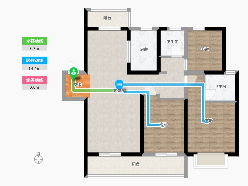 北京-北京市-昆明融创文旅城-91.17-户型库-动静线