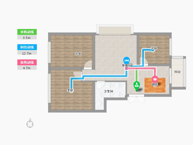 黑龙江省-七台河市-城中名府-87.00-户型库-动静线