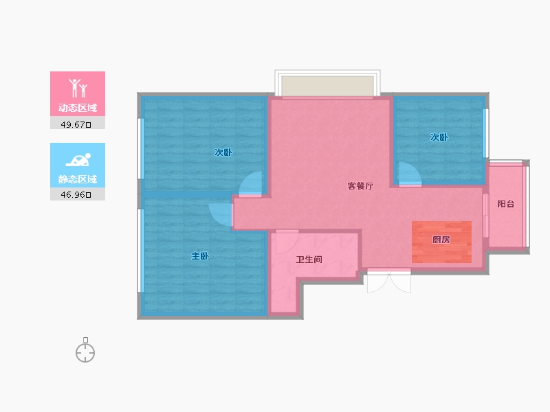 黑龙江省-七台河市-城中名府-87.00-户型库-动静分区