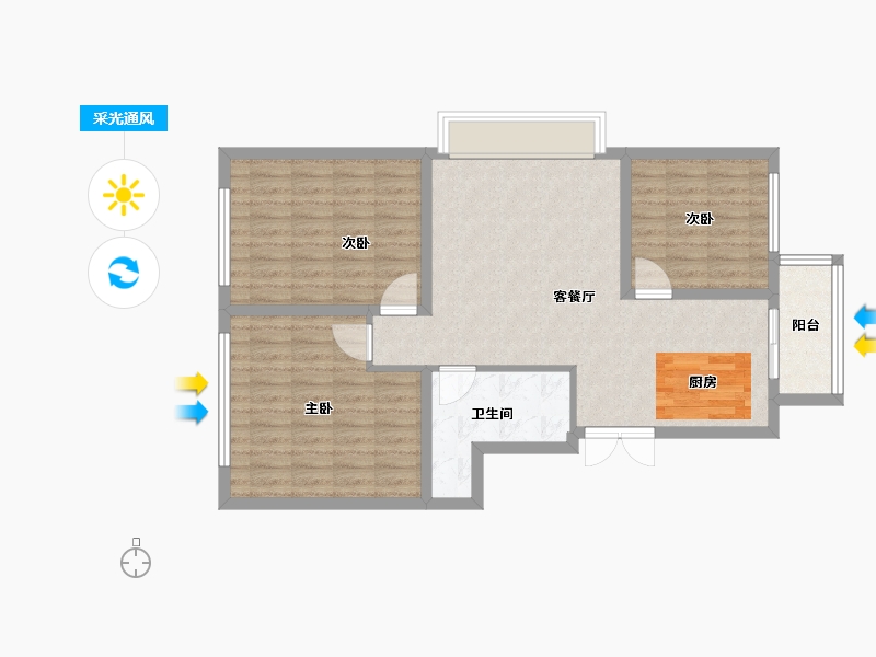 黑龙江省-七台河市-城中名府-87.00-户型库-采光通风