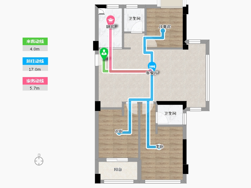 福建省-福州市-滨海・橙里-71.78-户型库-动静线