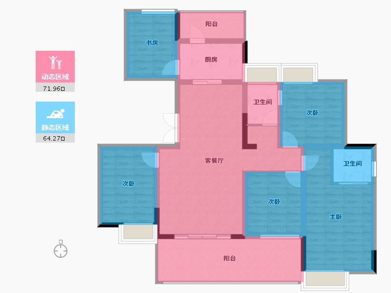 四川省-巴中市-龙腾-122.03-户型库-动静分区