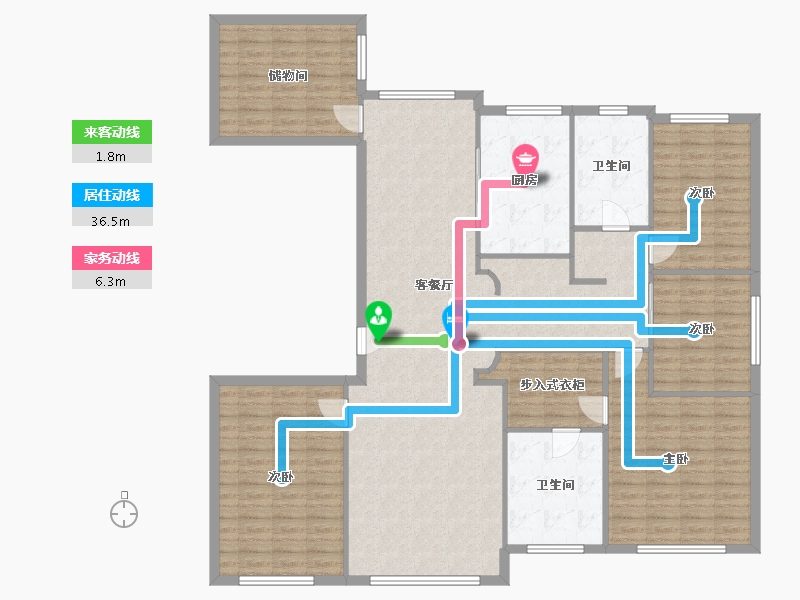 辽宁省-大连市-紫御东方-164.56-户型库-动静线