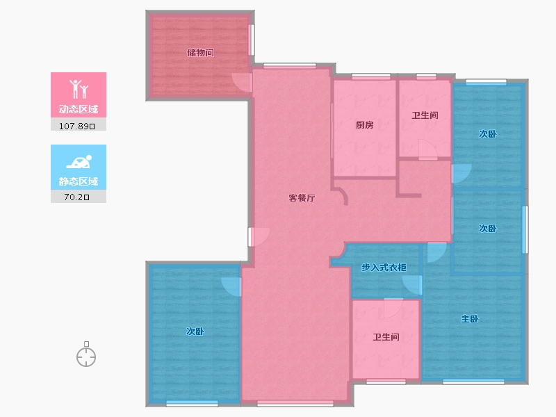 辽宁省-大连市-紫御东方-164.56-户型库-动静分区