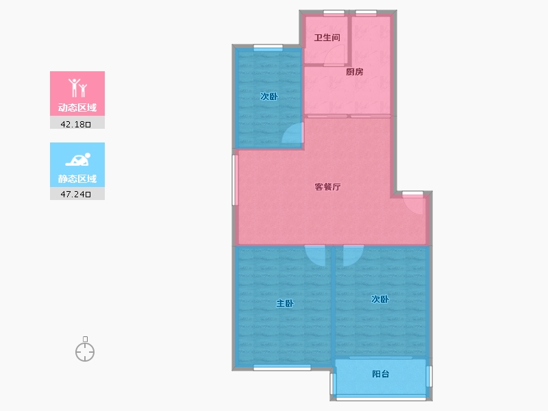 安徽省-合肥市-安居苑-82.15-户型库-动静分区