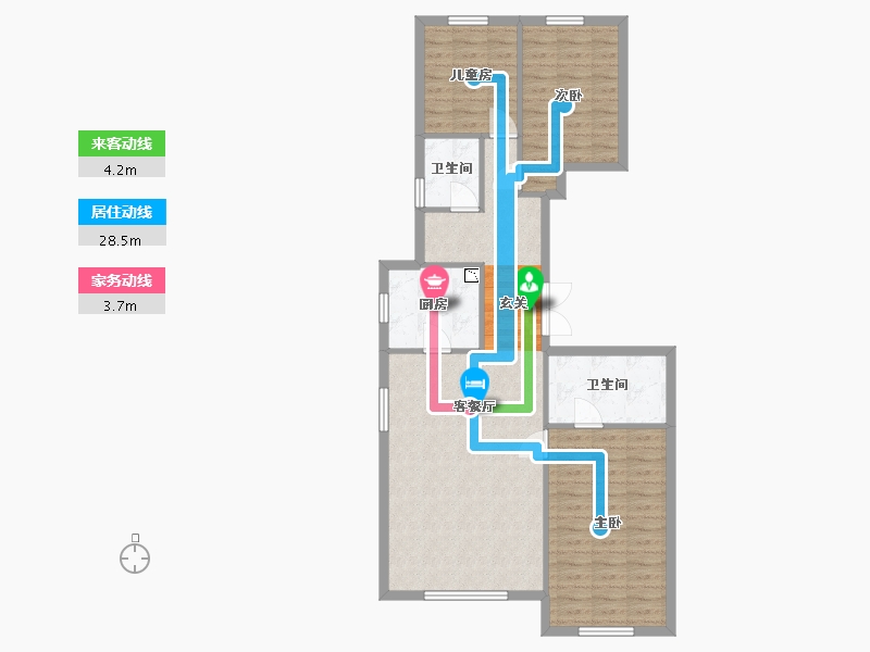 北京-北京市-西山上品湾MOMA-92.54-户型库-动静线