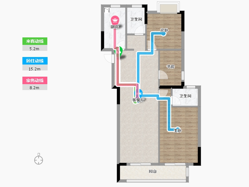 湖北省-武汉市-武建龙樾上城-94.21-户型库-动静线