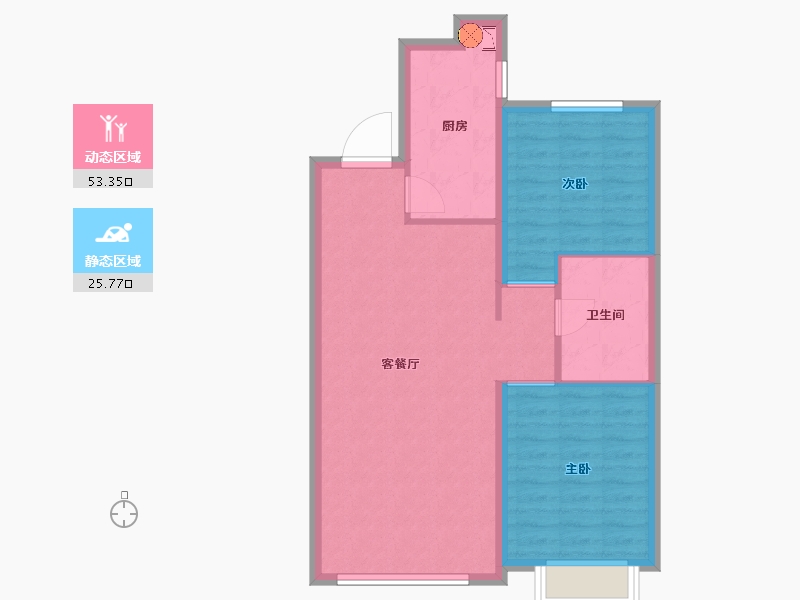 黑龙江省-哈尔滨市-哈尔滨融创城・领域-71.51-户型库-动静分区