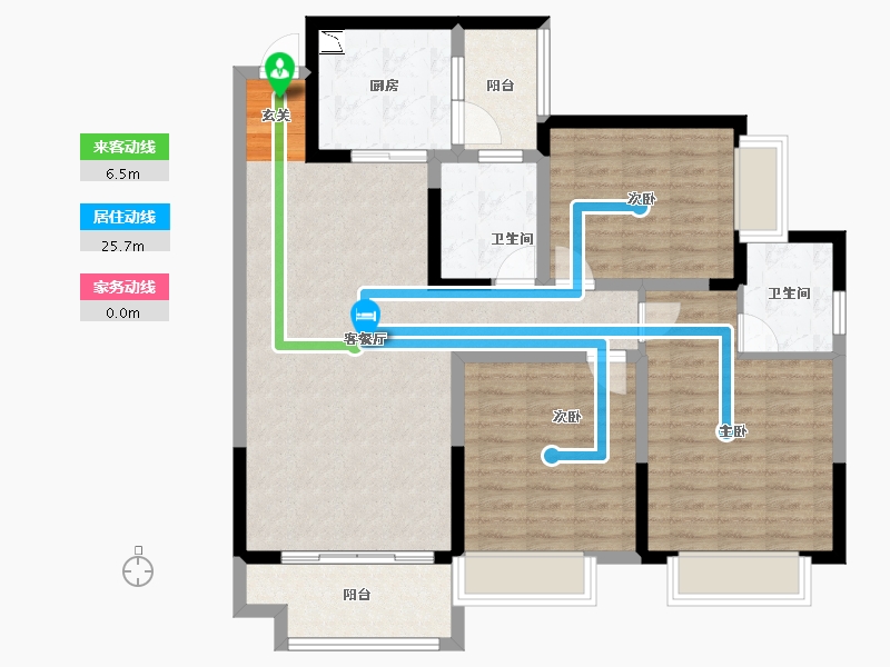 四川省-南充市-金龙佳苑-105.01-户型库-动静线