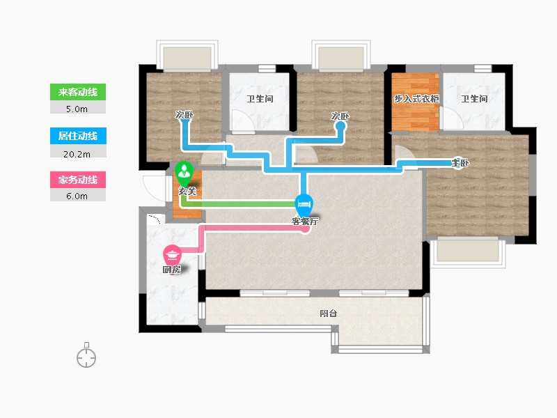 四川省-成都市-恒大翡翠龙庭-93.96-户型库-动静线