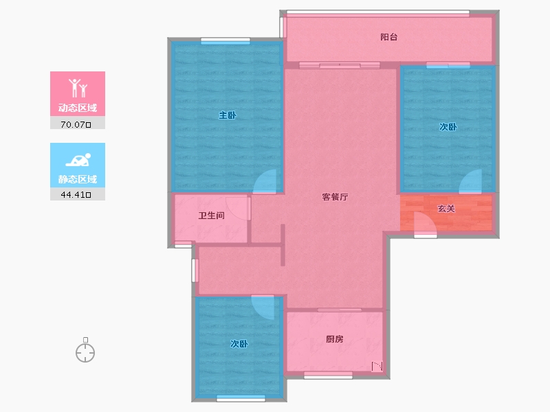 江苏省-常州市-溧阳市碧桂园-104.07-户型库-动静分区