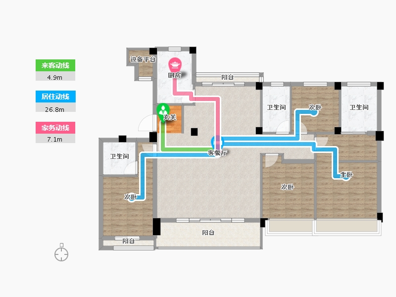 浙江省-杭州市-地铁万科未来天空之城-141.61-户型库-动静线