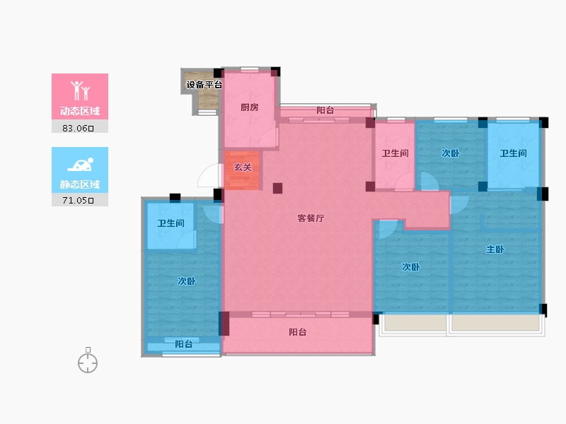 浙江省-杭州市-地铁万科未来天空之城-141.61-户型库-动静分区