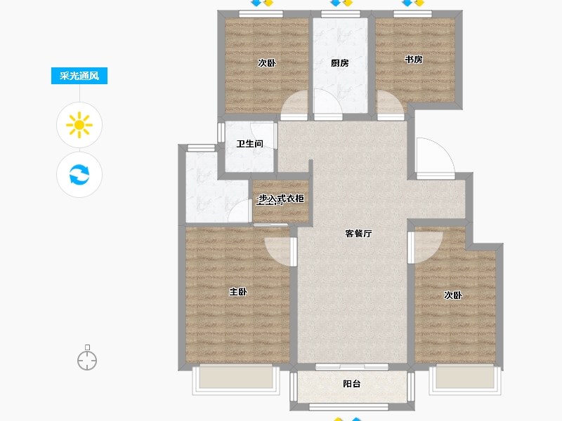 山东省-聊城市-康寿村-103.20-户型库-采光通风