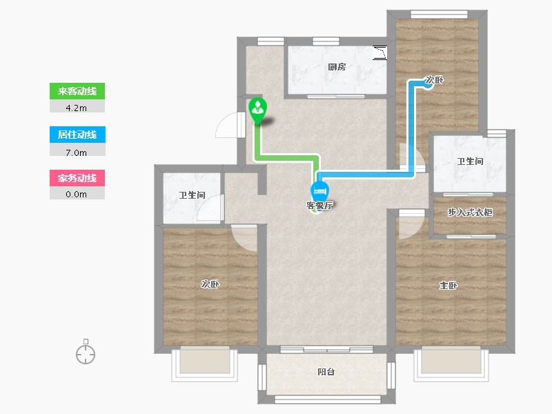 天津-天津市-星河荣御-84.26-户型库-动静线