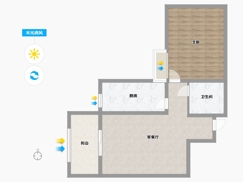 河南省-郑州市-张寨安置区-75.00-户型库-采光通风