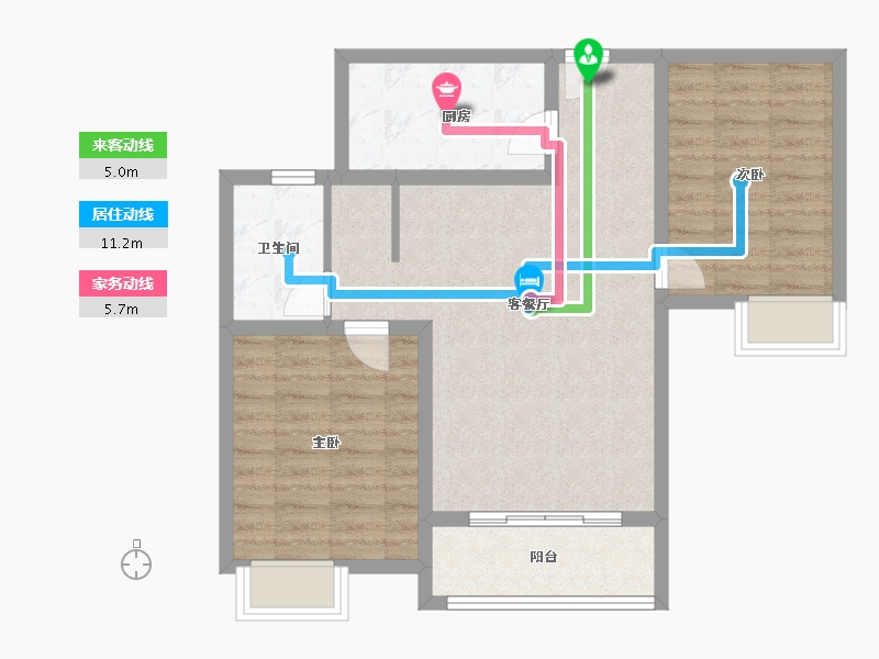 陕西省-西安市-盛唐毓城-73.00-户型库-动静线