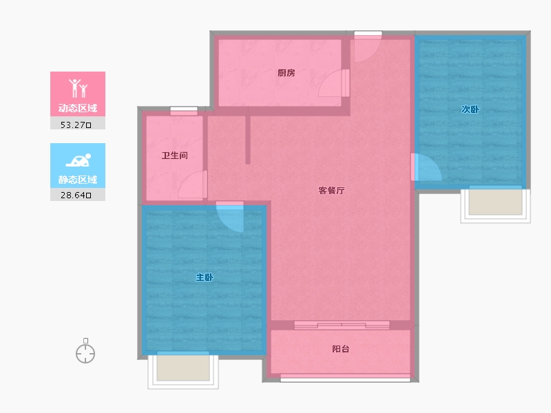 陕西省-西安市-盛唐毓城-73.00-户型库-动静分区