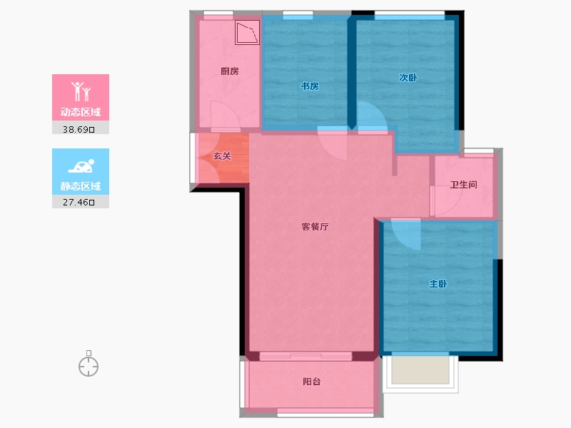 河南省-郑州市-玉兰先禾-58.48-户型库-动静分区