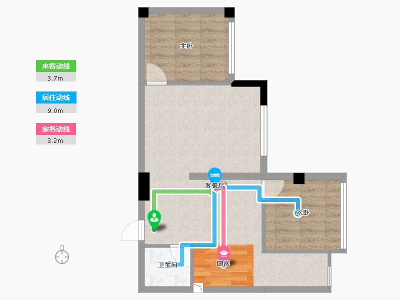 福建省-三明市-福脉天成-54.57-户型库-动静线