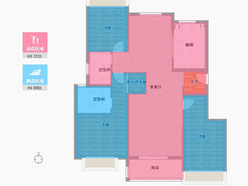 上海-上海市-宝地佘山1号-104.00-户型库-动静分区