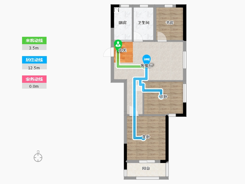 浙江省-嘉兴市-旭弘春熙苑-64.57-户型库-动静线